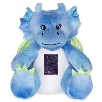 Bélier Constellation Anneau Céleste - Peluche dragon 22 cm - blanc/bleu - Devant