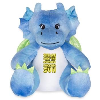 briller comme le de lettrage d’été du soleil - Peluche dragon 22 cm - blanc/bleu - Devant