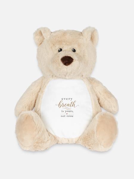 Jeder Atem gehört dir - Plüschtier Teddy 32 cm - Weiß/Mittelbraun