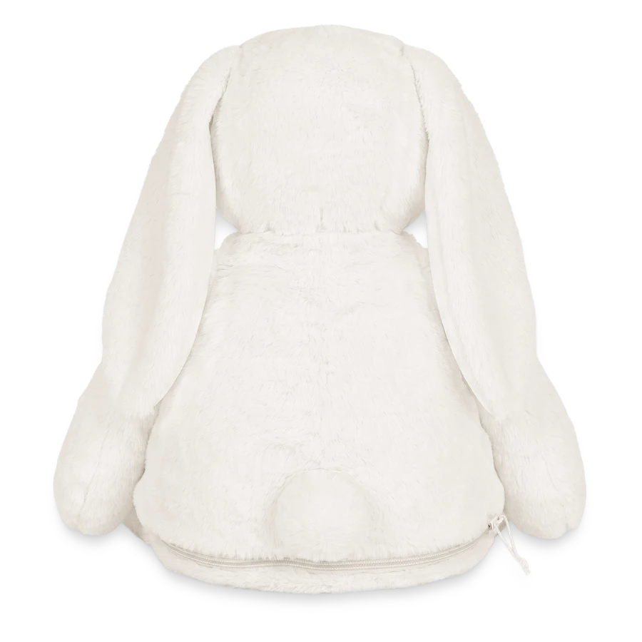 Zermatt badge on a plush toy bunny 45 cm, cream/cream, back