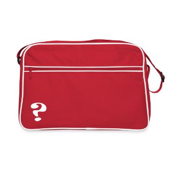 questionmark / Fragezeichen / point - Sac Retro - rouge/blanc - Devant