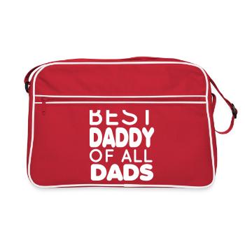 Papa - Best daddy of all dads - Retro Bag - red/white - Front