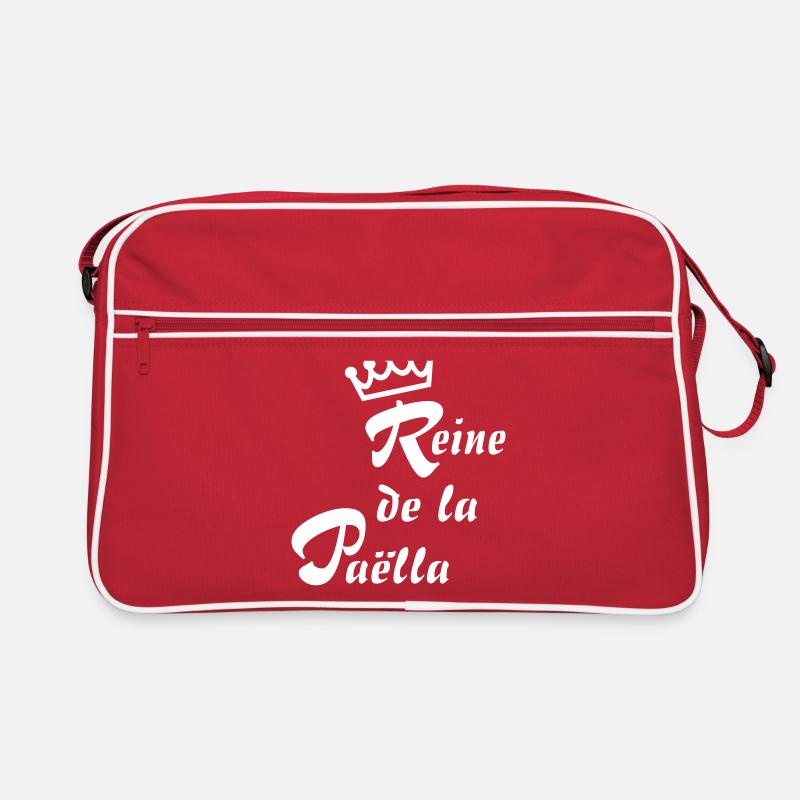 Reine Paella - Retro Tasche - Rot/Weiß