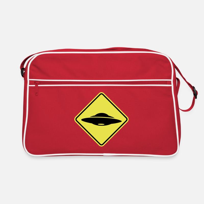 UFO - Retro Tasche - Rot/Weiß