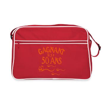 50 ans gagnant spermatozoide course anni - Sac Retro - rouge/blanc - Devant