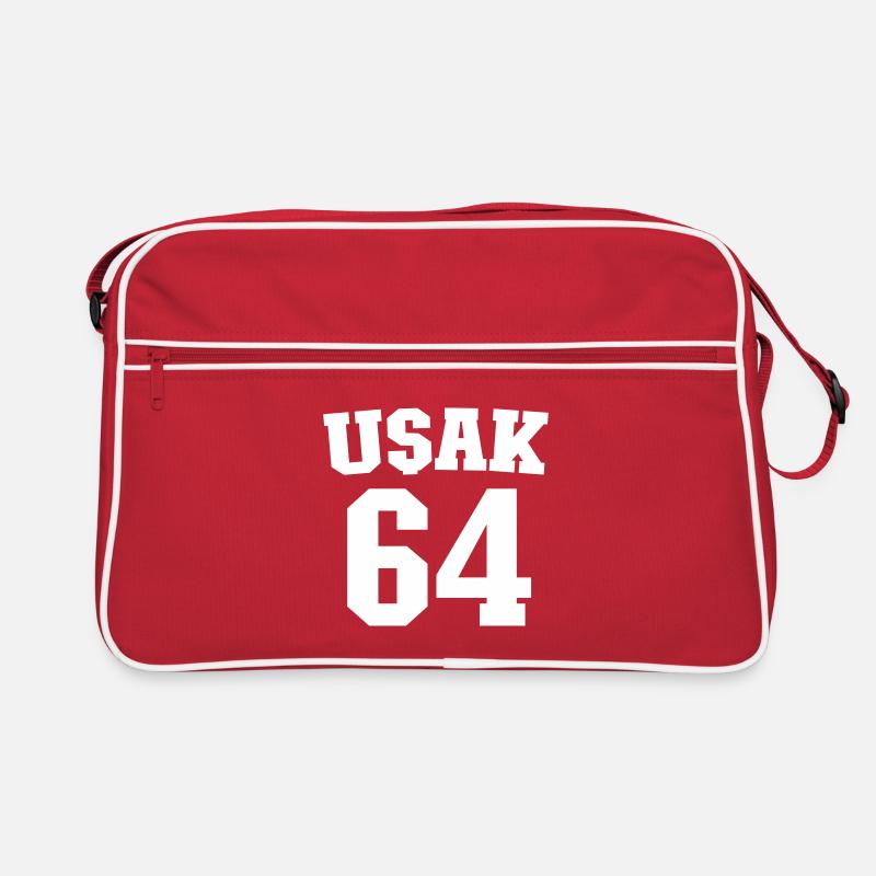 Usak 64 - Retro Tasche - Rot/Weiß