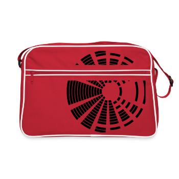 cercle rond poutres musique lautstaerke form muster de - Sac Retro - rouge/blanc - Devant