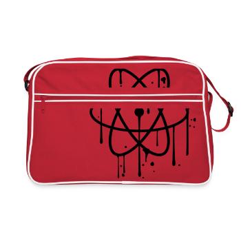 graffiti drops spray atom symbol symbol cool kr - Retro Bag - red/white - Front