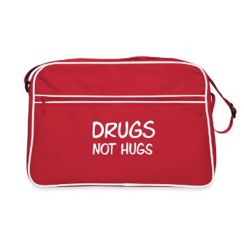 drugs not hugs - Retro Bag - red/white - Front