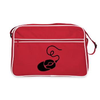 Gamer Gift Mouse / Mouse - PC - Retro Bag - red/white - Front