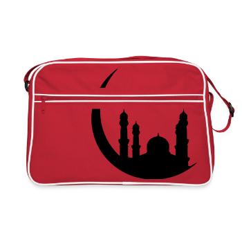 Islam Mosque Half Moon Orient - Retro Bag - red/white - Front