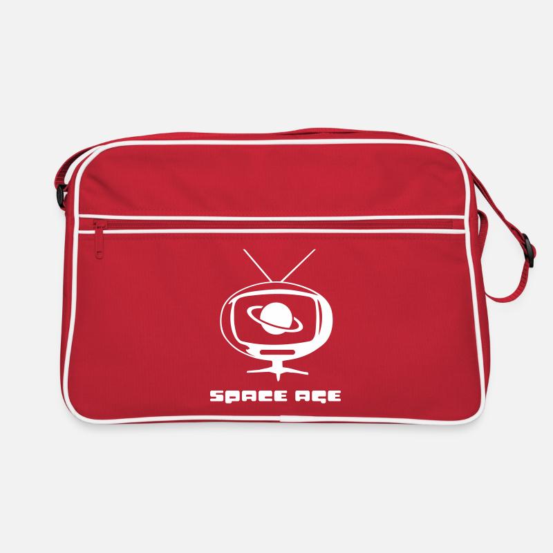 cool space age TV télévision - Sac Retro - rouge/blanc