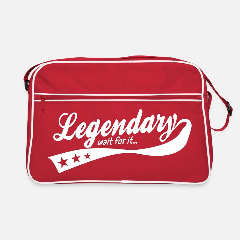 legendary ... wait for it ... retro - Retro Tasche - Rot/Weiß