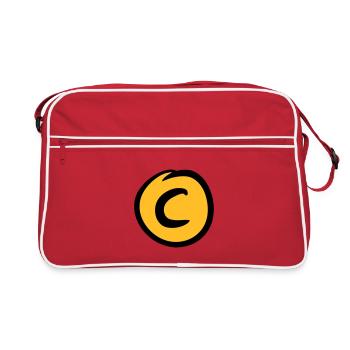 Copyright Marks. © Copy Symbol. Hand drawn. - Retro Bag - red/white - Front