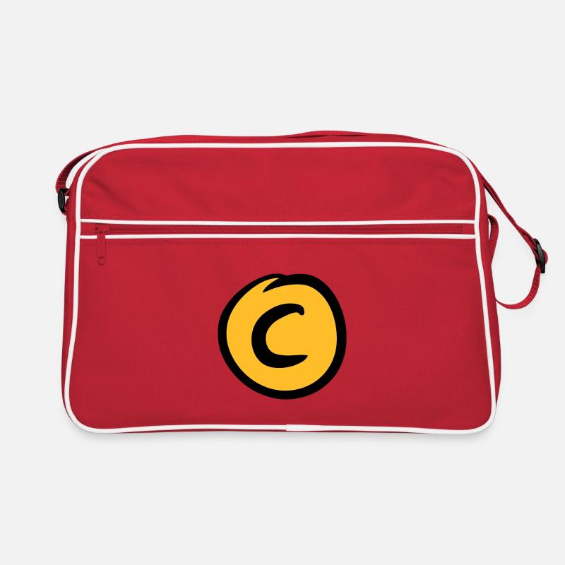 Copyright Marks. © Copy Symbol. Hand drawn. Retro Bag