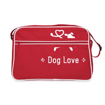 chien d'amour - Sac Retro - rouge/blanc - Devant