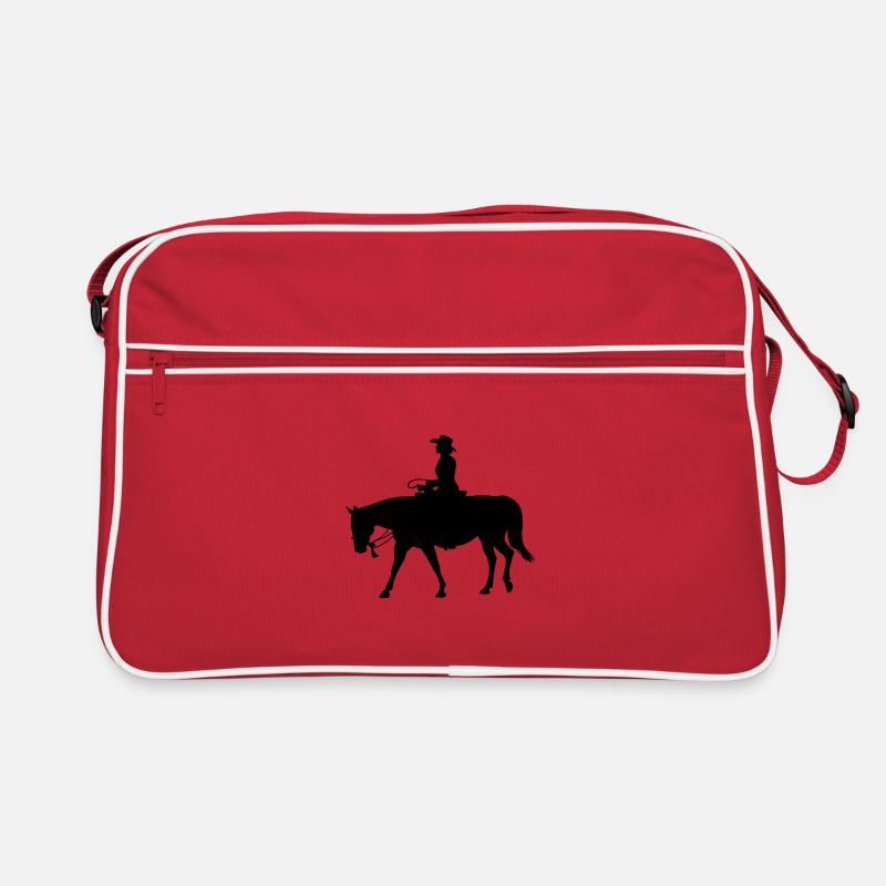 Western-Lady-Bosal - Retro Tasche - Rot/Weiß