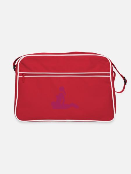 sex position love couple icon 2809 - Retro Bag - red/white - Front