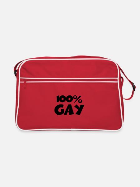 100 percent Gay - Sac Retro - rouge/blanc - Devant