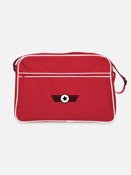 Wappen - Sac Retro - rouge/blanc - Devant