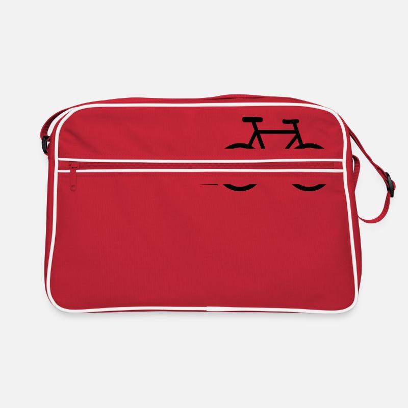 Fahrrad - Retro Tasche - Rot/Weiß