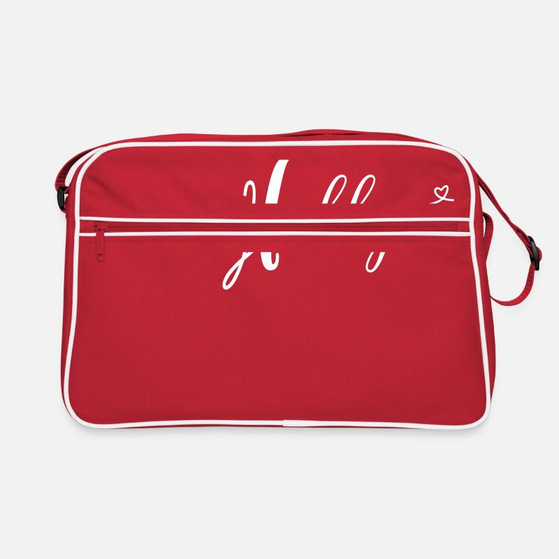 lovely hubby - Retro Tasche - Rot/Weiß