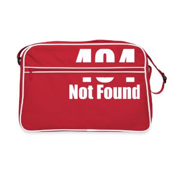 404 Not Found - Retro Tasche - Rot/Weiß - Vorne