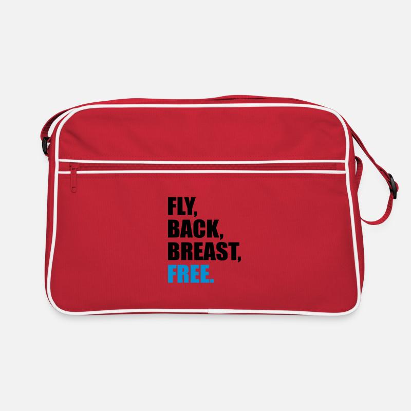 schwimmen - Retro Tasche - Rot/Weiß
