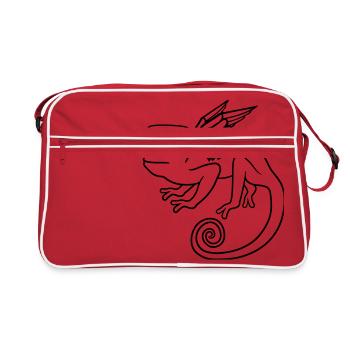 Chamaeleon est morte ciel mort aile d'ange ange - Sac Retro - rouge/blanc - Devant
