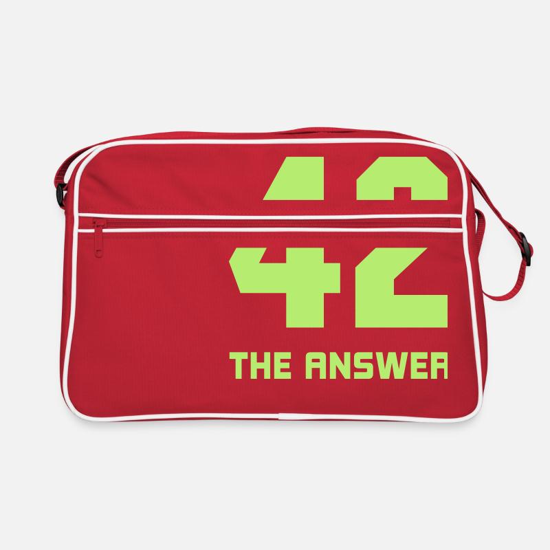 42, l’Answer Réponse Galaxis Science-Fiction UFO - Sac Retro - rouge/blanc
