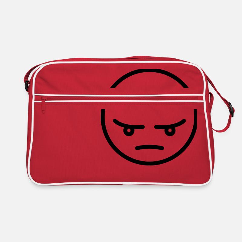 Wütender Smiley Geschenk Idee Retro Tasche