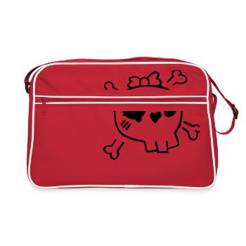 skully - Retro Bag - red/white - Front