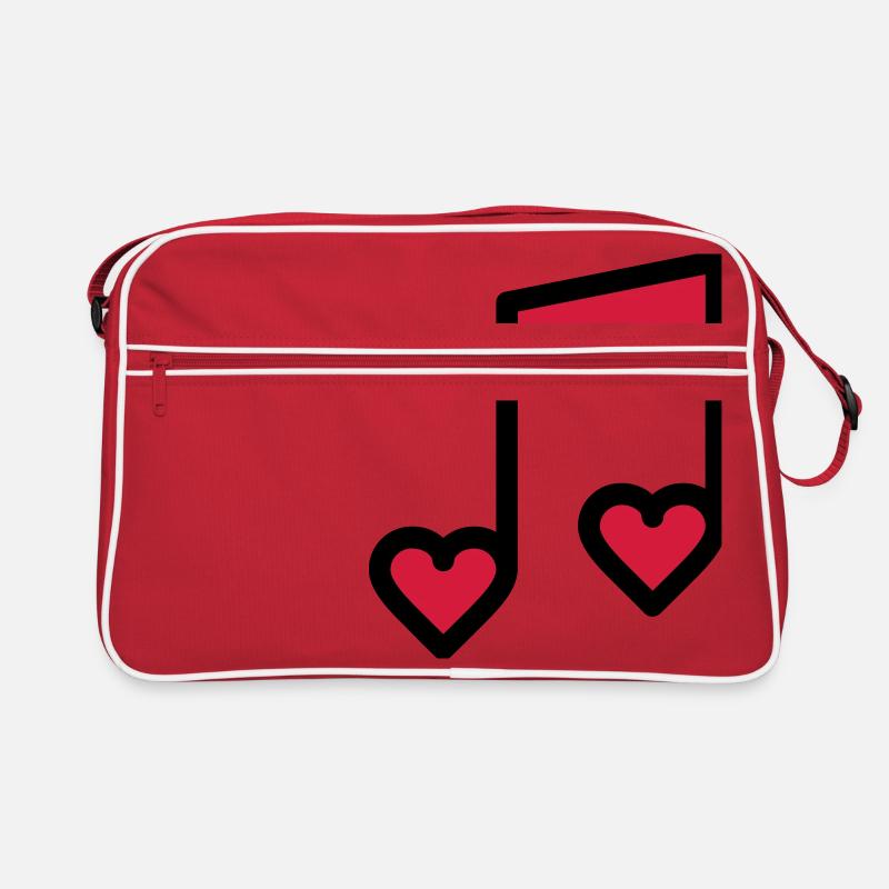 Romantische Musik Note Retro Tasche