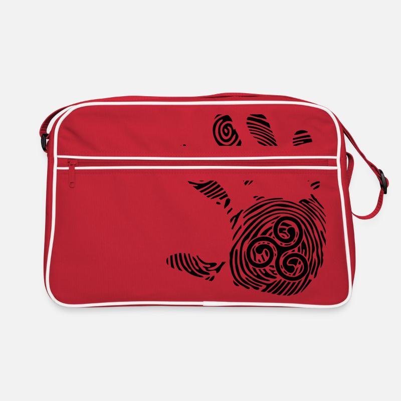 breton handprint triskel symbol brittany Retro Bag