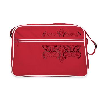 shipibo 4 - Retro Tasche - Rot/Weiß - Vorne