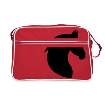 PONEY EN SILHOUETTE DE CHEVAL - Sac Retro - rouge/blanc - Devant
