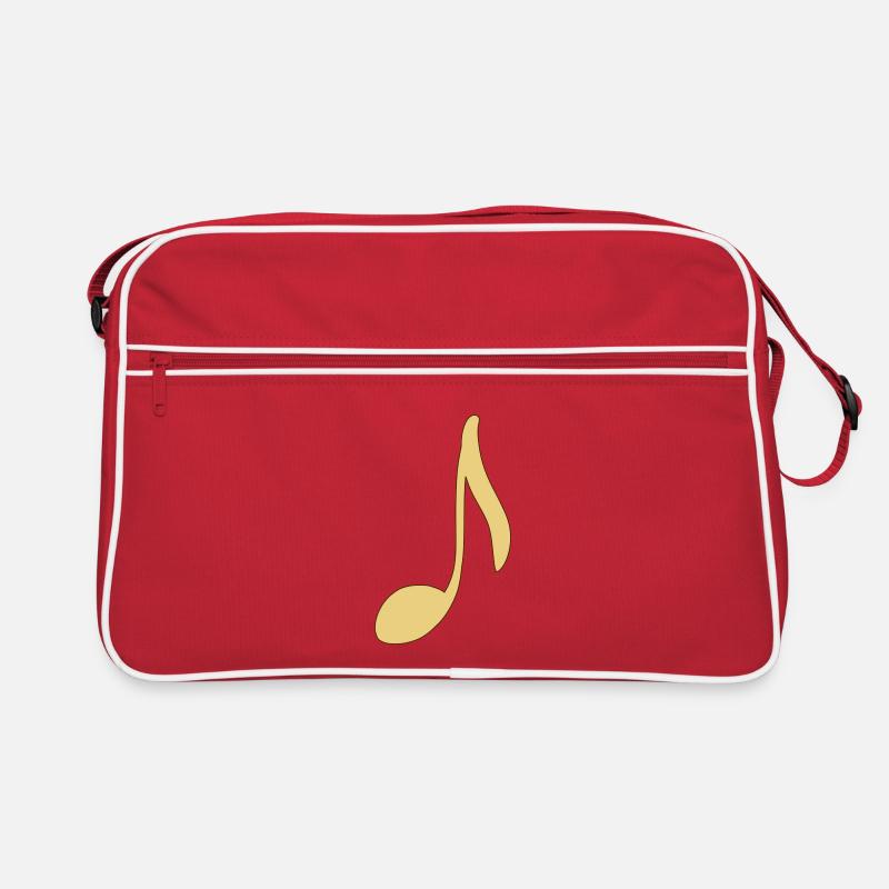 Musical Note La/A, hand drawn. Musician Retro Bag