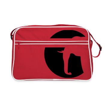 l'éléphant - Sac Retro - rouge/blanc - Devant