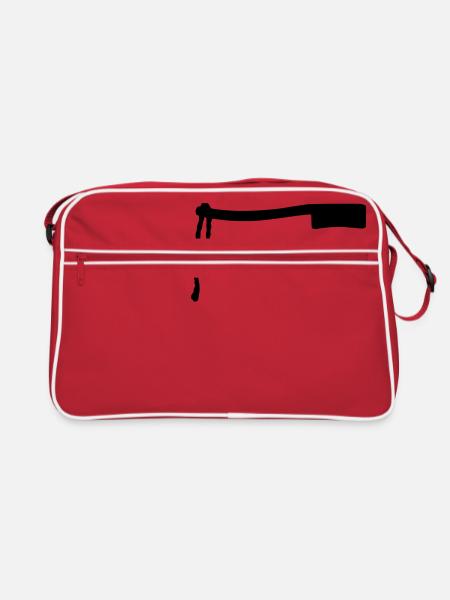Boulderbrush - Retro Tasche - Rot/Weiß - Vorne
