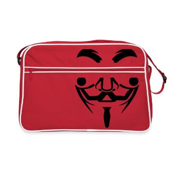 Guy Fawkes mask - Retro Bag - red/white - Front