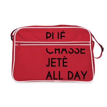 Ballett Ballerina Tanzen Tanzschule Geschenk - Retro Tasche - Rot/Weiß - Vorne