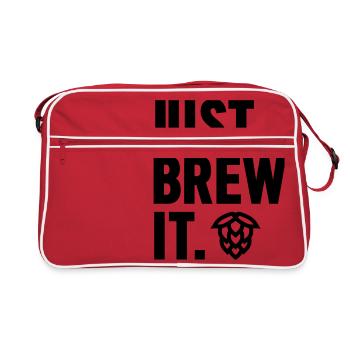 Juste le brasser - Sac Retro - rouge/blanc - Devant