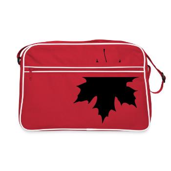 Autumn leaf (colours customizable) - Retro Bag - red/white - Front