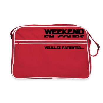 WEEKEND EN COURS - Sac Retro - rouge/blanc - Devant