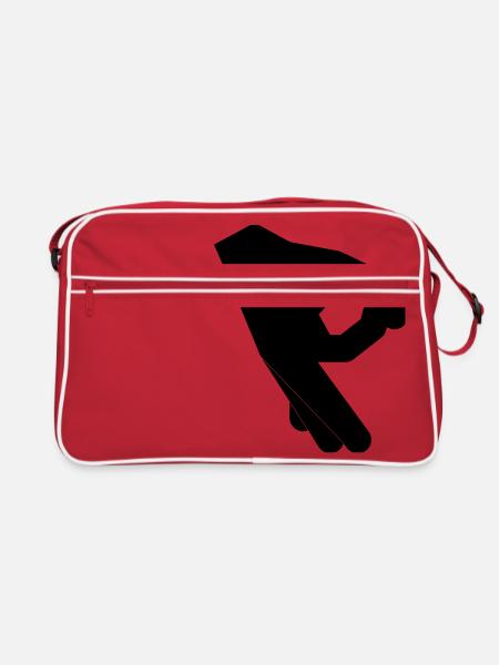 Handspiel - Retro Tasche - Rot/Weiß - Vorne