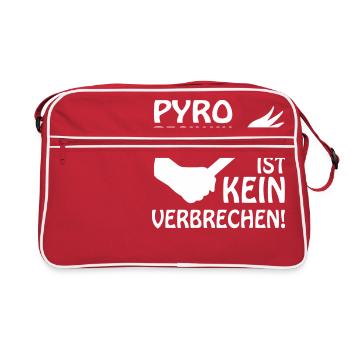 PYRO-ART IS NOT A CRIME - Retro Bag - red/white - Front