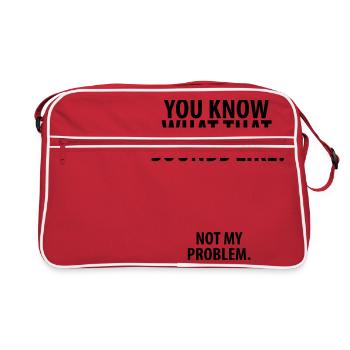 Not my problem - Retro Bag - red/white - Front