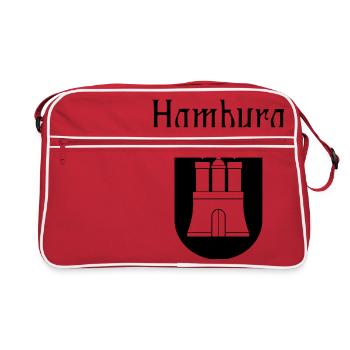 Hamburg Fan - Retro Tasche - Rot/Weiß - Vorne
