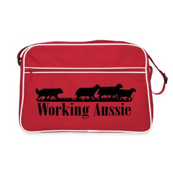 Working Aussie - Retro Tasche - Rot/Weiß - Vorne