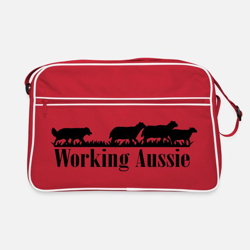 Working Aussie - Retro Tasche - Rot/Weiß